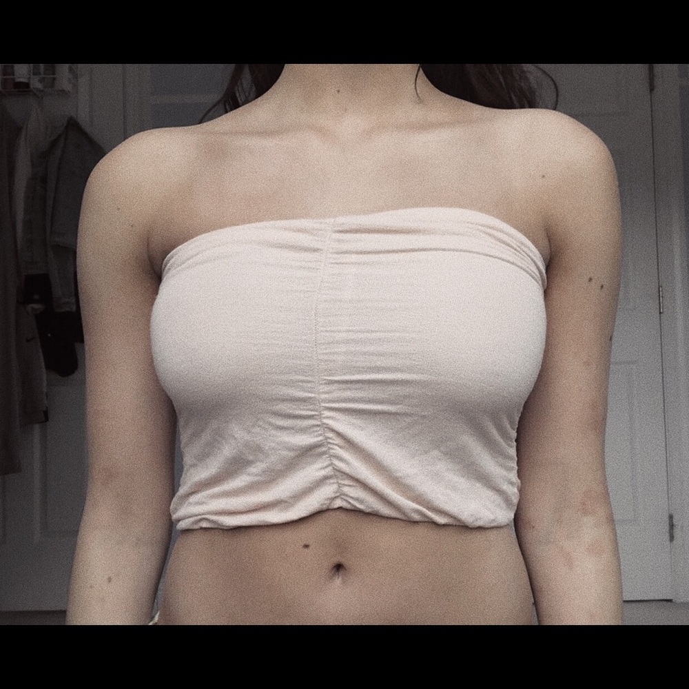 mesh pink tube top